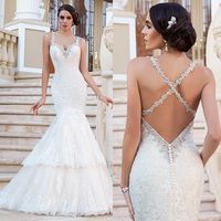 thin strap wedding dresses