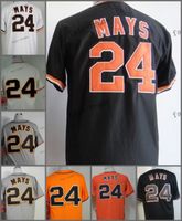 Baseball Men Short san francisco #24 willie mays 2015 Baseball Jersey Cheap Rugby Jerseys Authentic Stitched Free Shipping Size 48-56