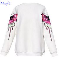 Magic Newest fashion Lovers Butterfly printing thin Sweatshirt Hoodie Women man Cotton Sport Casual Unisex hoodies