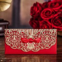 Red envelopes for wedding invitations