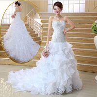 solid pearl wedding dress