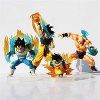 Cheap Dragon Ball Goku Super Saiyan Vegeta PVC Action Figures Fighting
