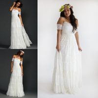 bohemian style plus size bridal gowns