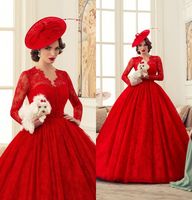 romantic british bridal gowns red