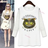 Lace Back Embellish Owl Top / Black - Womens Clothing Sale, Womens Fashion, Cheap
