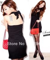 Turtleneck halter dress