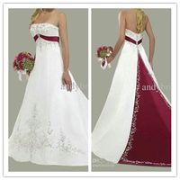 Red and White Strapless Wedding Dresses - Wholesale Red & White Red and White Strapless Wedding Dresses - Wholesale Red & White
