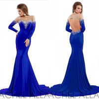 Royal Blue Mermaid Prom Dresses 2015