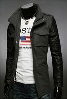 Cheap Novelty Leather Jacket | Discount Black Hooded Leather
