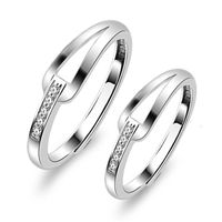 New infinity silver rings Fashion alloy crystal diamond rings opening ...