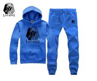 100 cotton hoody - Winter men s cotton thick solid hoody jogging suits brand last kings