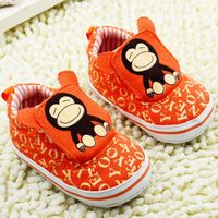 Cheap Sunshine orange baby infant toddler shoes Baby monkey print soft
