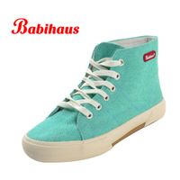 Ladies Candy Color Canvas Shoes Women Brand High Top Fashion Sneakers