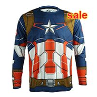 Shirts Anti Bacterial Men wholesale-Men Cycling Jerseys Long Sleeves Mountaion Jerseys Shirts Hulk Bat Spider Men Captain MTB Jersey high quality free shipping