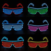 new led el wire neon flashing glasses for christmas birthday halloween neon party costume party decoration supplies fashionable glasses - Party Decoration Stores new led el wire neon flashing glasses for christmas birthday halloween neon party costume party decoration supplies fashionable glasses - Party Decoration Stores