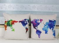 Color Numbers Birthday Date Linen Cotton Cushion Cover Baby Kids