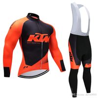 Full Men Polyester 2017 ORANGE KTM cycling jersey pants set Ropa Ciclismo Winter thermal fleece windproof cycling wear bike clothing suit