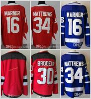 Wholesale 2017 New Style Toronto Maple Leafs Mitch Marner Auston Matthews Blue White New Jersey Devils Martin Brodeur Stitched