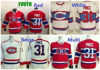 Ice Hockey Boys Full 2016 Boys Youth Hockey Jerseys #31 Carey Price Jersey Kids Home red Carey Price Cheap Stitched Jerseys
