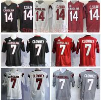 Football Unisex Short Factory Outlet- Cheap 14 Connor C.Shaw College Jersey South Carolina Gamecocks Football Jerseys American 7 Jadeveon Clowney Black Red Gray W