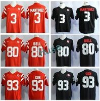 Football Men Short Nebraska Cornhuskers College Football Jerseys American 3 Taylor Martinez 93 Ndamukong Suh 80 Kenny Bell For Sport Fans Red Black Wihte