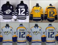 Ice Hockey Men Full 2017 Stanley Cup Nashville Predators Ice Hockey Jerseys 12 Mike Fisher Jersey Men Fashion Team Color Stitched Quality