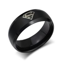 punk superman wedding ring fashion punk rings superman pattern of high quality titanium steel black - Superman Wedding Ring punk superman wedding ring fashion punk rings superman pattern of high quality titanium steel black - Superman Wedding Ring