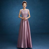 Model Pictures A-Line Halter Long Satin Lace Evening dress 2017 Mother of the Bride Dresses Crystal Sashes vestido de festa Formal Party Gowns