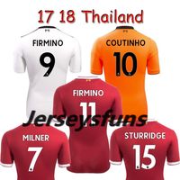 Soccer Men Short 2017 2018 Thai soccer jerseys COUTINHO 10 home 17 18 FIRMINO HENDERSON MILNER WIJNALDUM MANE Best quality football shirts Free shipping