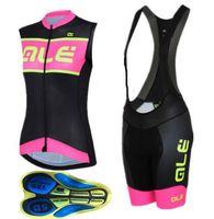 Sleeveless Anti UV Women 2017 High quality ALE Summer Pro Women cycling jersey Ropa ciclismo and bib shorts set XXS-6XL Can be mixed size#A6045