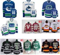 Ice Hockey Unisex Full 30 Teams-Wholesale goalie cut Own design Vancouver Canucks Jerseys personalized Blank Or Custom NO.& Name ice hockey jerseys China Sewn On