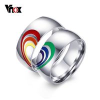 couple rings fashion mens vnox heart rainbow ring gay and lesbian lgbt pride wedding rings unique - Lesbian Wedding Rings couple rings fashion mens vnox heart rainbow ring gay and lesbian lgbt pride wedding rings unique - Lesbian Wedding Rings