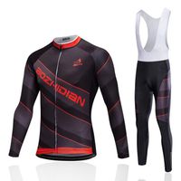Full Anti Wrinkle Unisex Long-Sleeved Cycling Jerseys Mountain Bike Suit Cycling Jersey Sets Outdoor Sports Breathable Plus Anti-Slip Straps Men And Women Riding