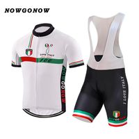 Short Anti Pilling Men NEW Customized Hot 2017 JIASHUO White ITALY ITALIA mtb road RACING Team Bike Pro Cycling Jersey Sets Bib Shorts Clothing Breathing Air