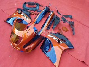 Kit de carenado personalizado para KAWASAKI ZZR1100 93 97 99 00 01 03 ZX11 1993 2001 ZZR1100D naranja azul Juego de carenado + 7 regalos ZD90