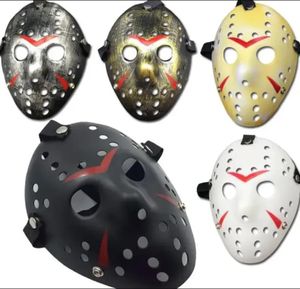 wholesale Masques de mascarade Jason Voorhees Masque Vendredi 13 Film d'horreur Masque de hockey Effrayant Costume d'Halloween Cosplay Masques de fête en plastique GG1027