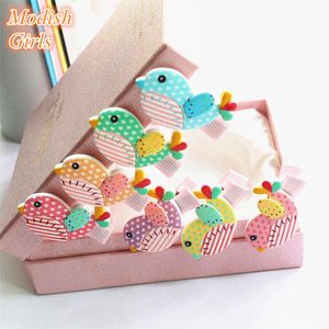 Acrylique Mignon Enfants Animaux Bande Dessinée Pinces À Cheveux Bébé Accessoires Passarinhos DE Feltro Couleurs Oiseaux Barrettes