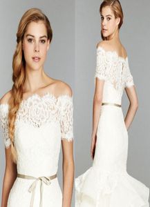 2015 Pas Cher Hors Épaule Dentelle Boléro Veste Illusion Couvert Bouton Vestes De Mariée Haussement D'épaules Mariée Wraps Robe De Mariée Accessoires Shaw7014550