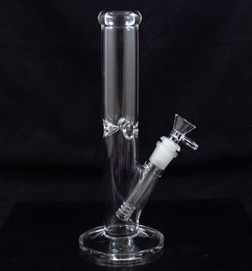 Base de tubo de vaso recto de 10 pulgadas Pipas de agua de vidrio que fuman bong de humo para hierba seca al por mayor YQ-2285