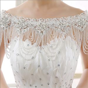 Sheer Beaded Crystal Cape Shawls Bling Wedding Wraps Chaquetas nupciales Imagen real por encargo