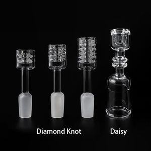 Beracky 2/4/6 Stack Diamond Knot Quartz Nail Banger 10mm 14mm 18mm Male Female Daisy Domeless Nails For Glass Water Bongs Dab Oil Rigs