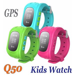 2016 Kids GPS Tracker Smart Watch Phone SIM Quad Band GSM Safe SOS Call Q50 F13 K37 Smartwatch para Android IOS Envío gratis 20 piezas