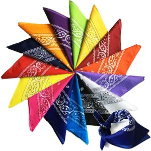 Paisley Cowboy Hip hop Bandanas Pañuelo máscara de moda Impreso Cuadrado montar bufanda con capucha Multicolores Silenciador para Hombres Mujeres