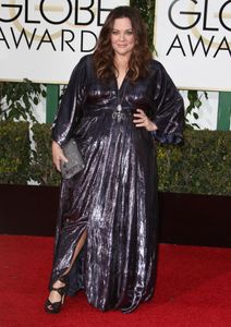 2016 Plus La Taille Tapis Rouge Robes De Célébrités Golden Globe Awards Parti Robes De Bal V Cou Poète Manches Longues Femmes Vêtements Formels Fente Côté