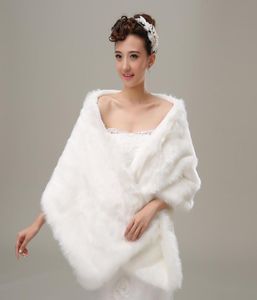 2016 Whole Faux Fur Boda Bridal Wrap marfildblackpink Mujer Shawl Cape Stole en stock 170352611935