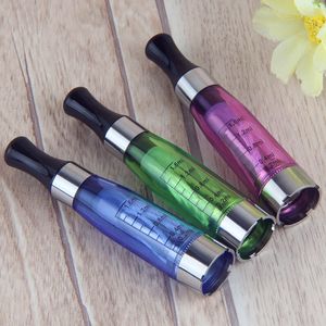 MOQ 20Pcs CE4 Atomizer 8 couleurs disponibles 1.6ml 2.4ohm 4 mèches sans fuite maths avec batterie eGo e-cig Clearomizer 100% Qualité