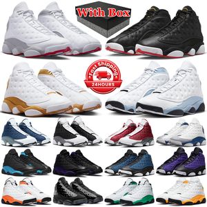 aj retro 13 13s Hombres Zapatos de baloncesto 13 Gorra y bata Atmósfera Gris Él consiguió el juego Gato negro Bred Phantom Zapatillas deportivas de deporte