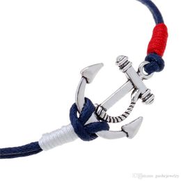 2017 vente chaude mode infinity bracelets pirate bracelet nautique ancre tissé cadeaux nautiques bracelet livraison gratuite