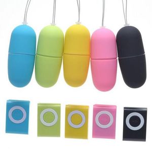 Oeuf vibrant sans fil à distance MP3 20 modes Télécommande Bullet Vibrator Sex Vibrator Adult Sex Toys 1 * MP3 + 1 * couleur d'oeuf vibrant