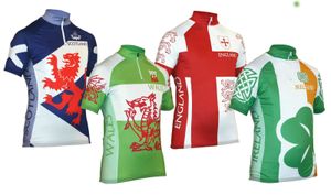 2024 Nacional Escocia, Gales, Irlanda Inglaterra Jersey Jerseys de ciclismo transpirables Manga corta Verano Paño de secado rápido MTB Ropa Ciclismo P7